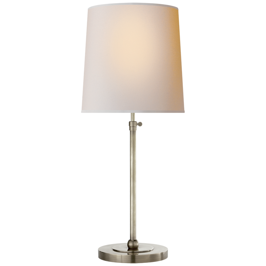 Bijou Large Table Lamp-Visual Comfort-VISUAL-TOB 3260AN-NP-Table LampsAntique Nickel-Natural Paper-2-France and Son