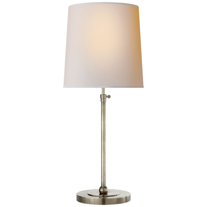 Bijou Large Table Lamp-Visual Comfort-VISUAL-TOB 3260AN-NP-Table LampsAntique Nickel-Natural Paper-2-France and Son