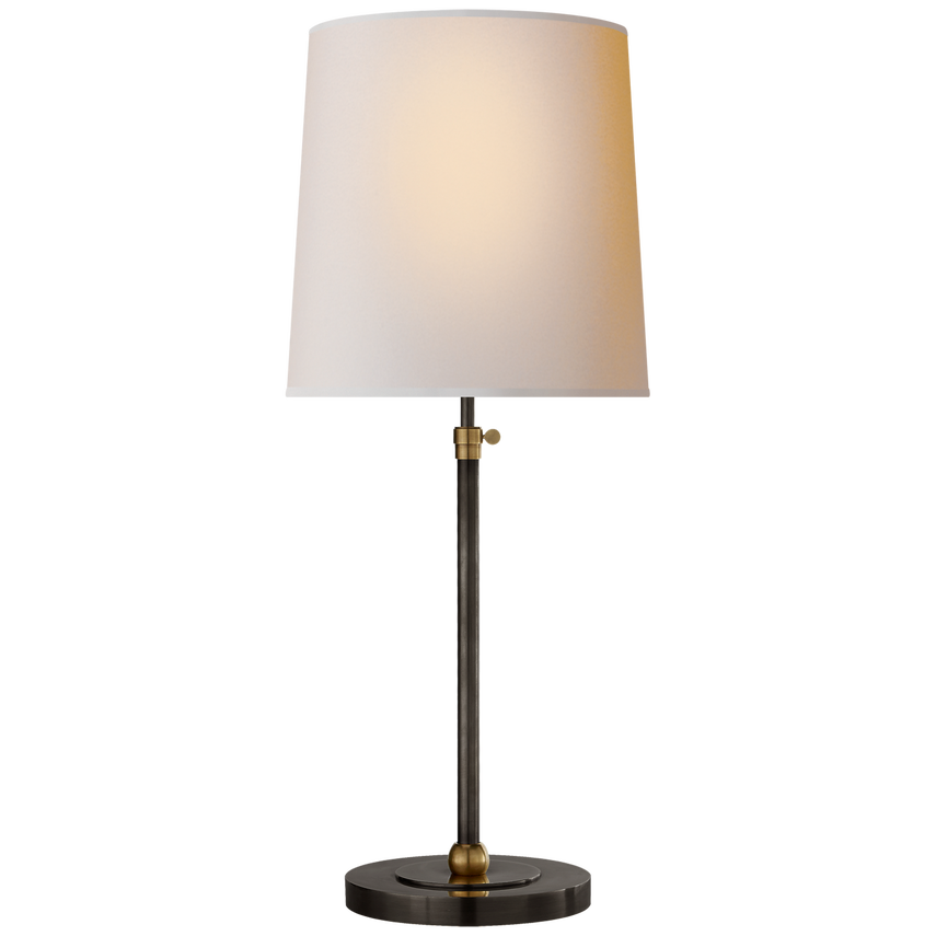 Bijou Large Table Lamp-Visual Comfort-VISUAL-TOB 3260BZ/HAB-NP-Table LampsBronze and Hand-Rubbed Antique Brass-Natural Paper-4-France and Son