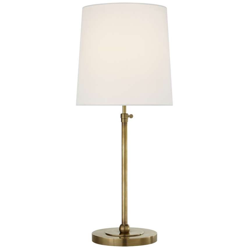 Bijou Large Table Lamp-Visual Comfort-VISUAL-TOB 3260HAB-L-Table LampsHand-Rubbed Antique Brass-Linen-7-France and Son