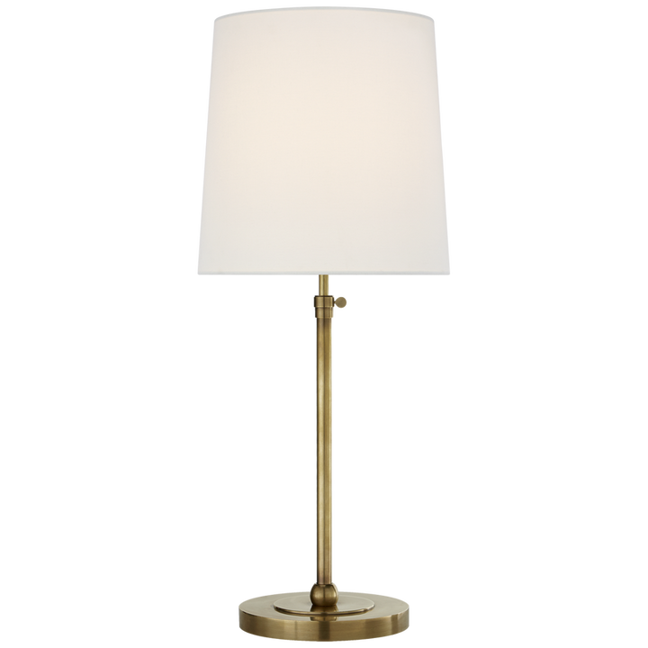 Bijou Large Table Lamp-Visual Comfort-VISUAL-TOB 3260HAB-L-Table LampsHand-Rubbed Antique Brass-Linen-7-France and Son