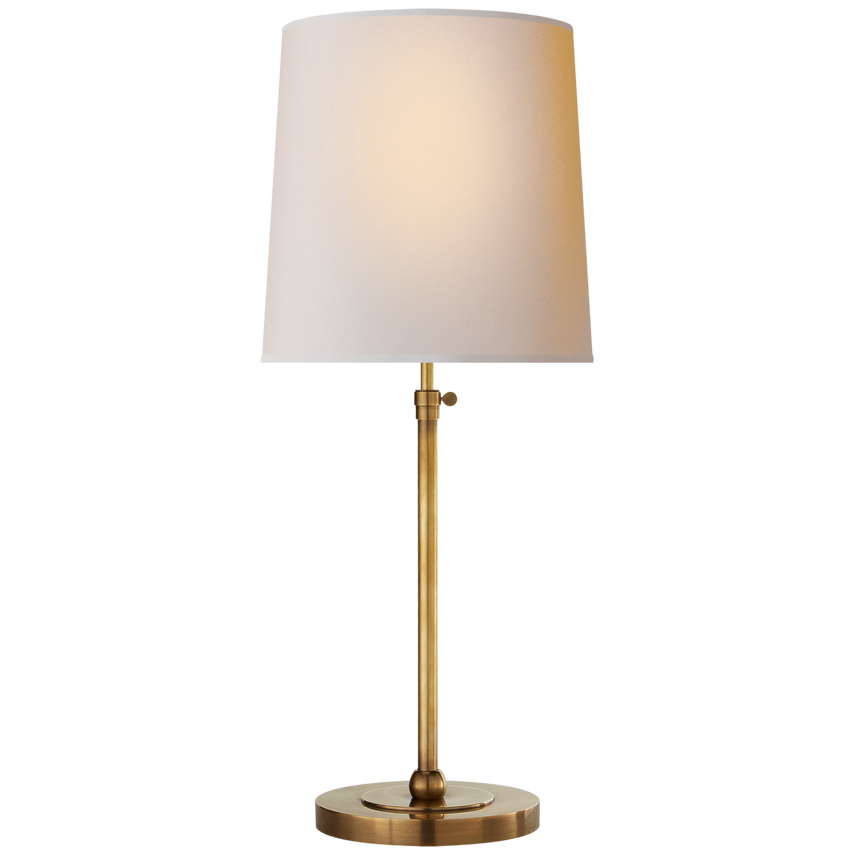 Bijou Large Table Lamp-Visual Comfort-VISUAL-TOB 3260HAB-NP-Table LampsHand-Rubbed Antique Brass-Natural Paper-8-France and Son