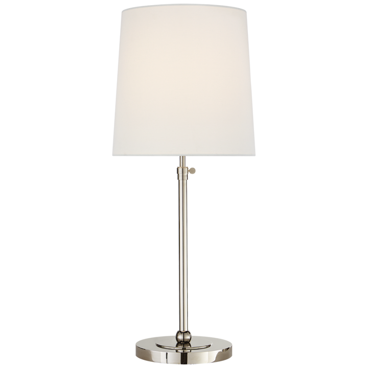 Bijou Large Table Lamp-Visual Comfort-STOCKR-VISUAL-TOB 3260PN-L-Table LampsPolished Nickel-Linen-9-France and Son