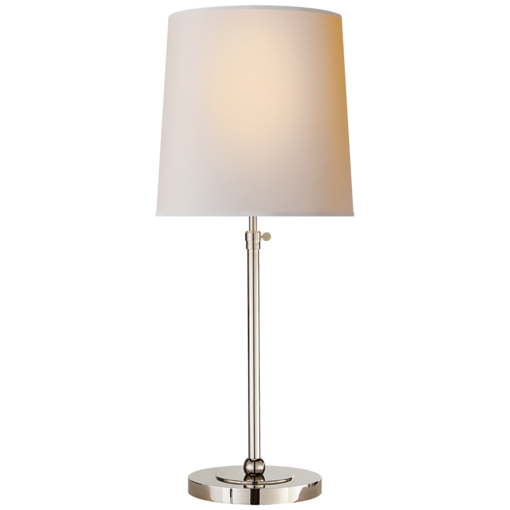 Bijou Large Table Lamp-Visual Comfort-VISUAL-TOB 3260PN-NP-Table LampsPolished Nickel-Natural Paper-10-France and Son