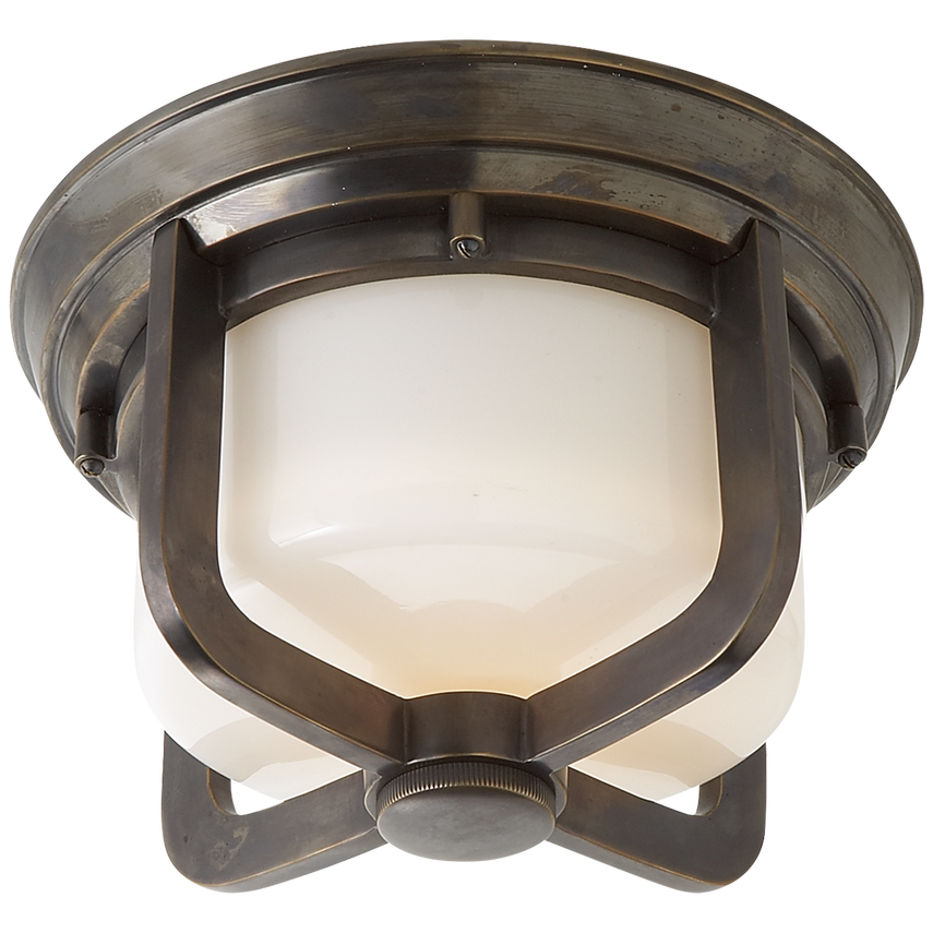 Milly Short Flush Mount-Visual Comfort-VISUAL-TOB 4011BZ-WG-Flush MountsBronze-2-France and Son