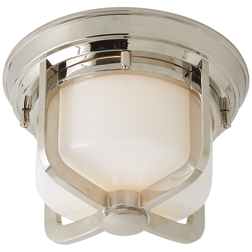 Milly Short Flush Mount-Visual Comfort-VISUAL-TOB 4011PN-WG-Flush MountsPolished Nickel-4-France and Son