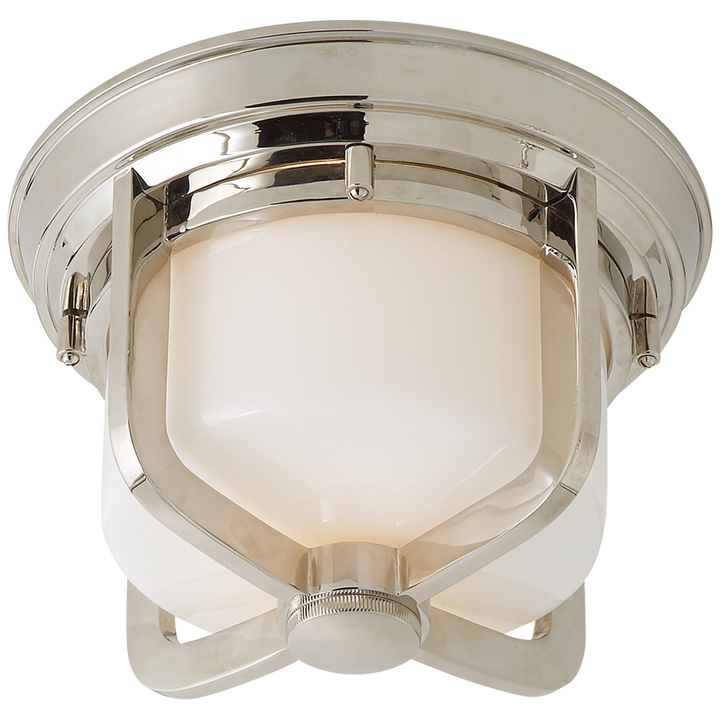 Milly Short Flush Mount-Visual Comfort-VISUAL-TOB 4011PN-WG-Flush MountsPolished Nickel-4-France and Son