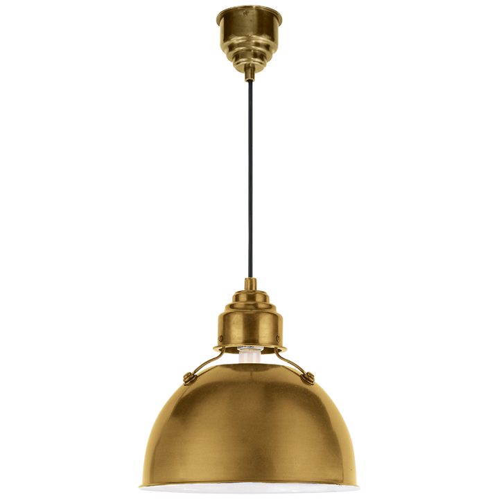 Eunice Small Pendant-Visual Comfort-VISUAL-TOB 5012HAB-PendantsHand-Rubbed Antique Brass-4-France and Son