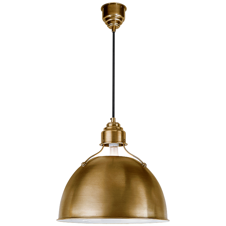 Eunice Medium Pendant-Visual Comfort-VISUAL-TOB 5013HAB-PendantsHand-Rubbed Antique Brass-4-France and Son