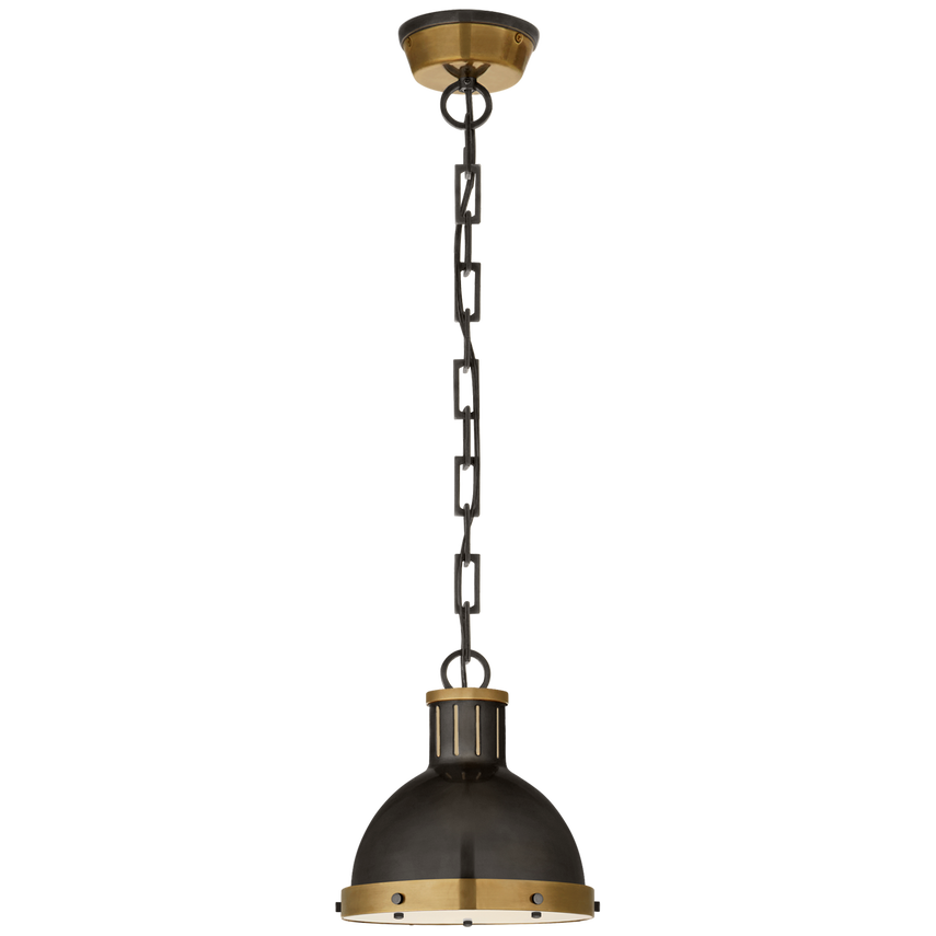 Hickory Small Pendant-Visual Comfort-VISUAL-TOB 5068BZ/HAB-PendantsAcrylic Diffuser-Bronze with Antique Brass-6-France and Son