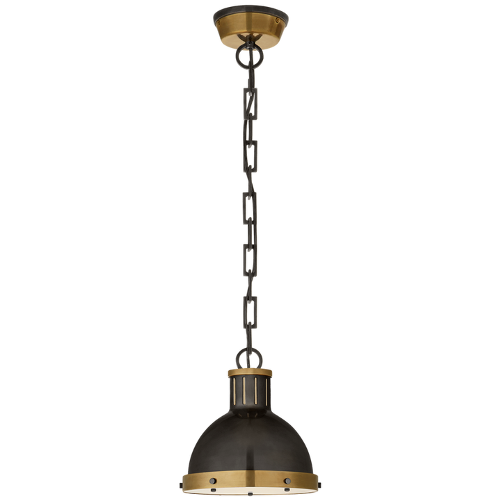 Hickory Small Pendant-Visual Comfort-VISUAL-TOB 5068BZ/HAB-PendantsAcrylic Diffuser-Bronze with Antique Brass-6-France and Son