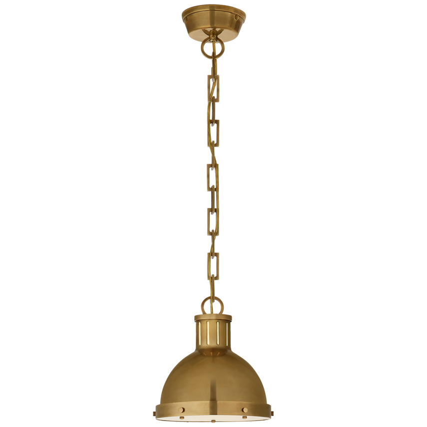 Hickory Small Pendant-Visual Comfort-VISUAL-TOB 5068HAB-PendantsAcrylic Diffuser-Hand-Rubbed Antique Brass-7-France and Son