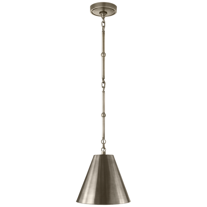 Groomy Petite Hanging Shade-Visual Comfort-VISUAL-TOB 5089AN-AN-Flush MountsAntique Nickel-1-France and Son