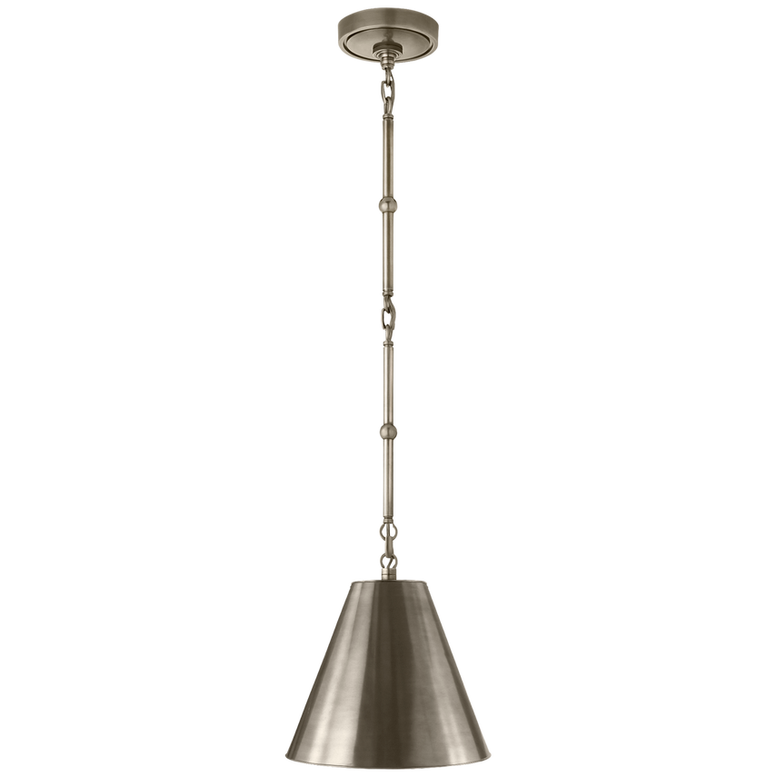 Groomy Petite Hanging Shade-Visual Comfort-VISUAL-TOB 5089AN-AN-Flush MountsAntique Nickel-1-France and Son