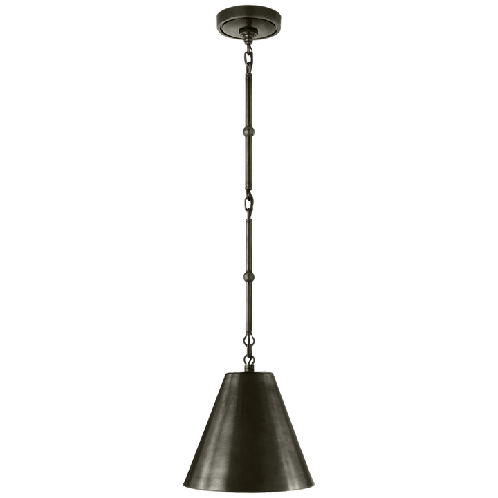 Groomy Petite Hanging Shade-Visual Comfort-VISUAL-TOB 5089BZ/HAB-BZ-Flush MountsBronze with Antique Brass Bronze Shade-3-France and Son