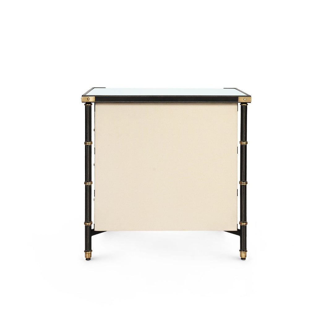 Toulon 3-Drawer Side Table, Black