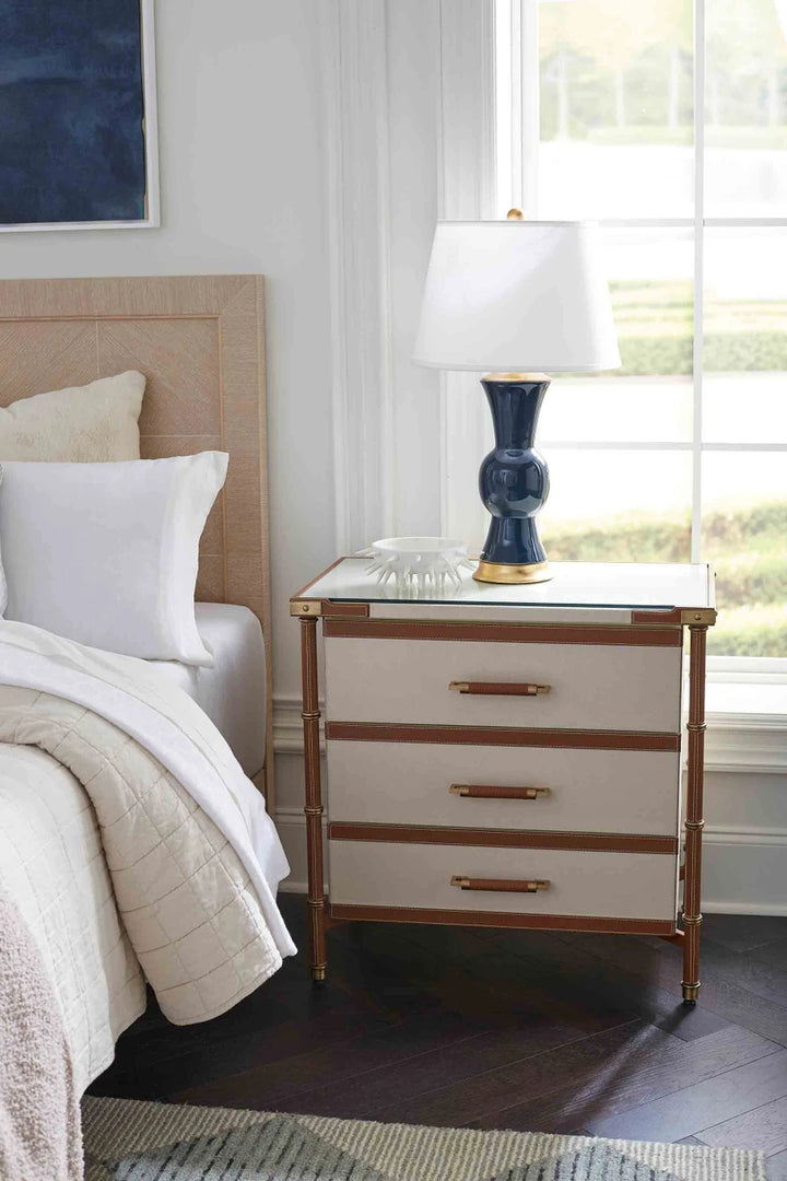 Toulon 3-Drawer Side Table, Tan