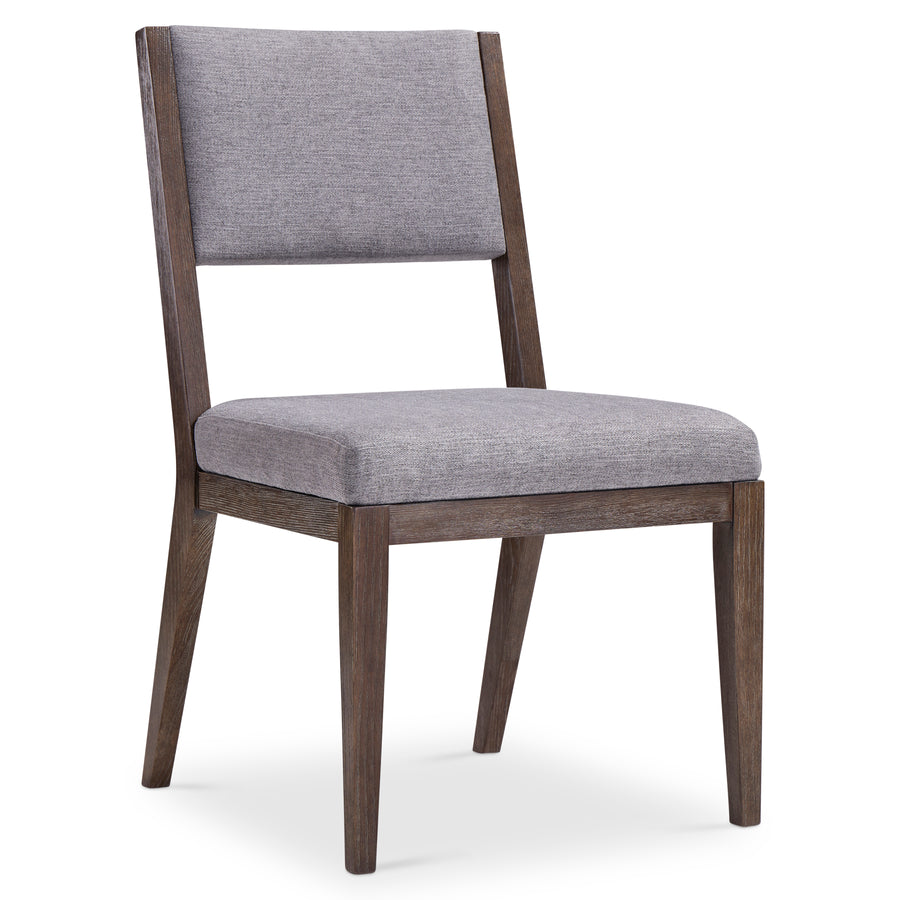 Linea Side Chair in Cerused Charcoal Finish