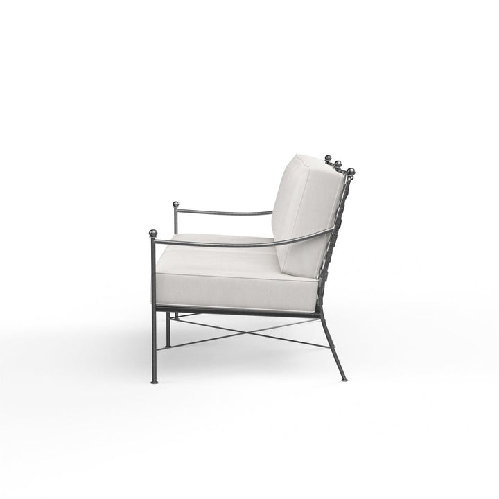 Outdoor Sofas and Sectionals Provence Loveseat in Canvas Flax w/ Self Welt