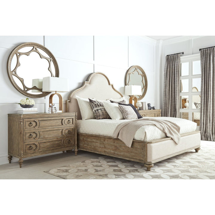 Architrave Queen Upholstered  Panel Bed - Brown