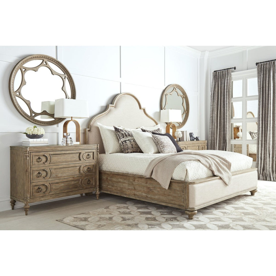 Architrave King Upholstered Panel Bed - Brown