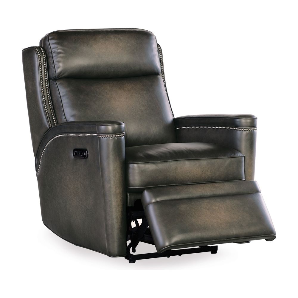 Lounge Chairs: Recliners Tennyson Power Recliner with Power Headrest - Grey
