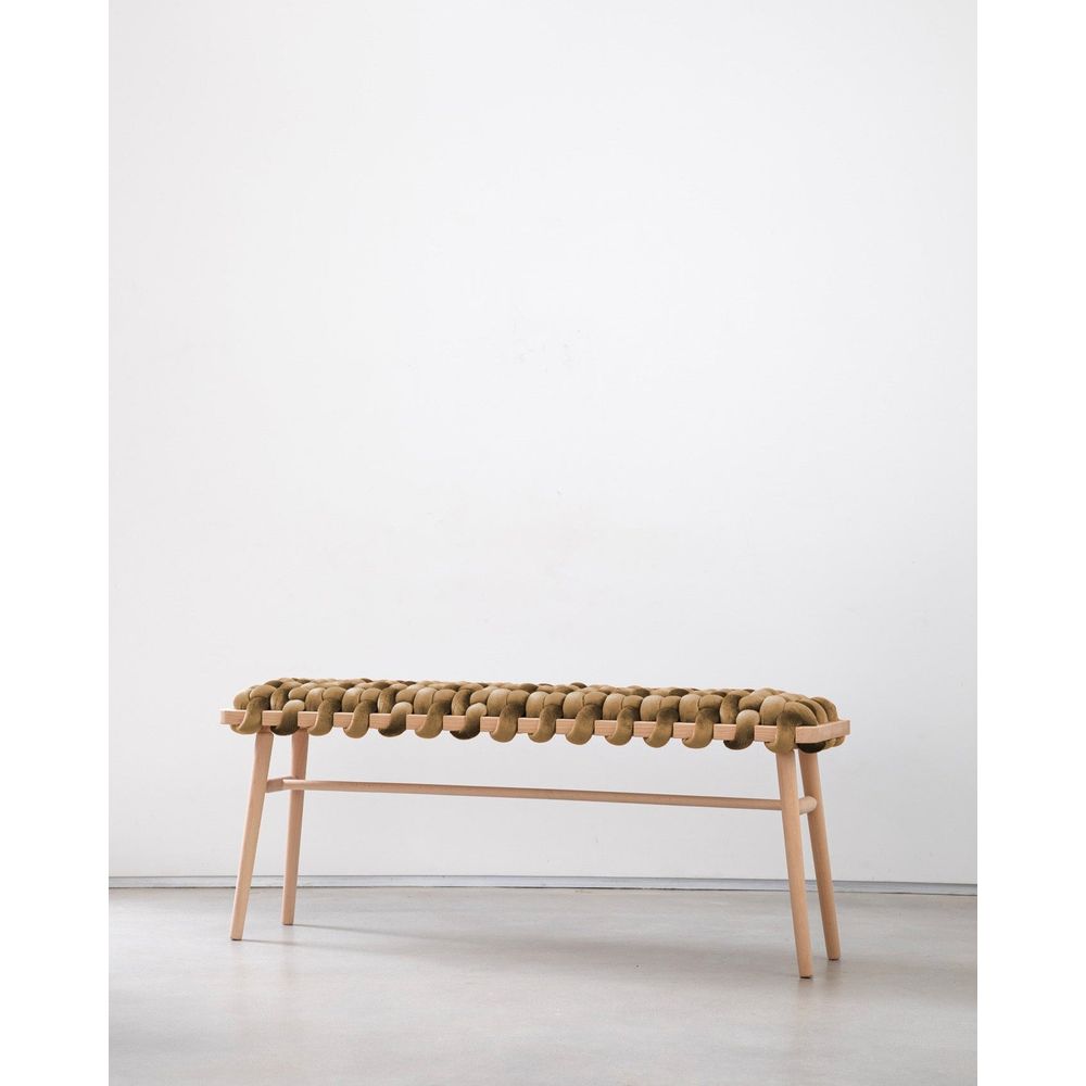 Benches Truffle Velvet Woven Bench