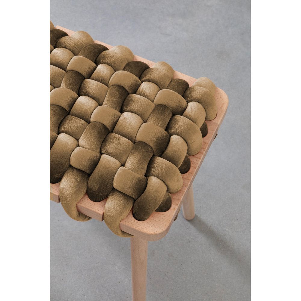 Benches Truffle Velvet Woven Bench