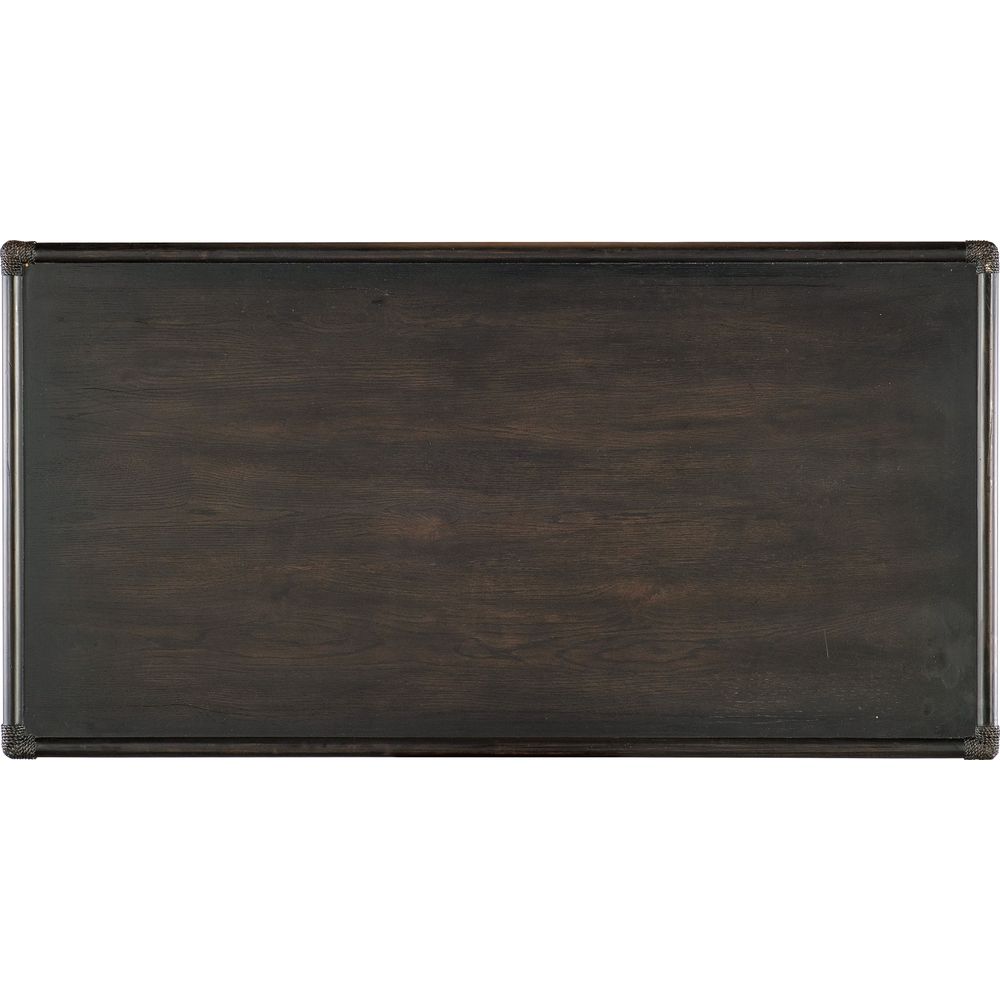 Retreat Pole Rattan Writing Desk - Dark Wood