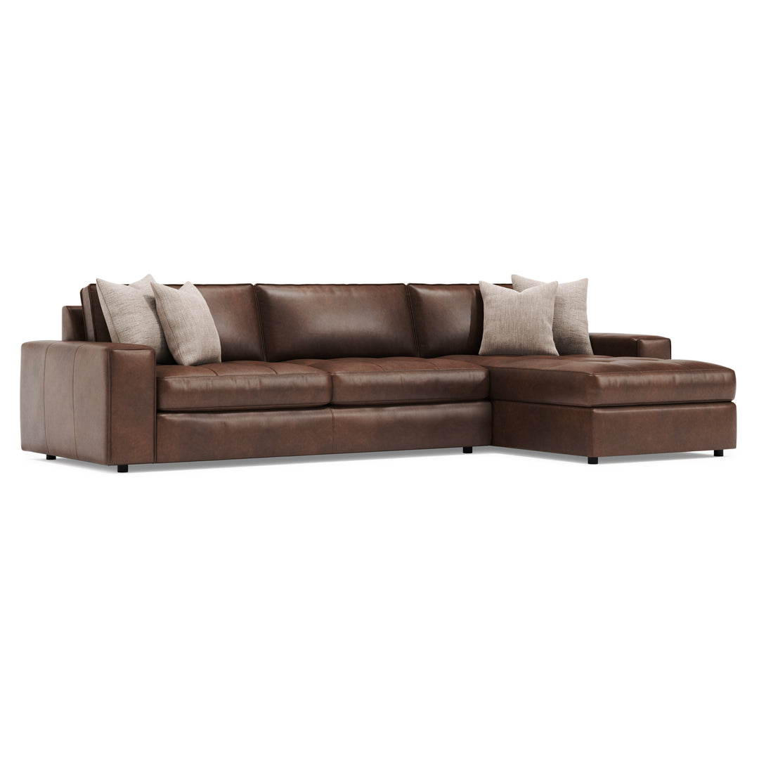 Nest 2-Piece Right Facing Leather Sectional