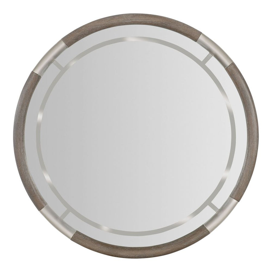 Wall Mirrors Pulse Round Mirror - Dark Wood