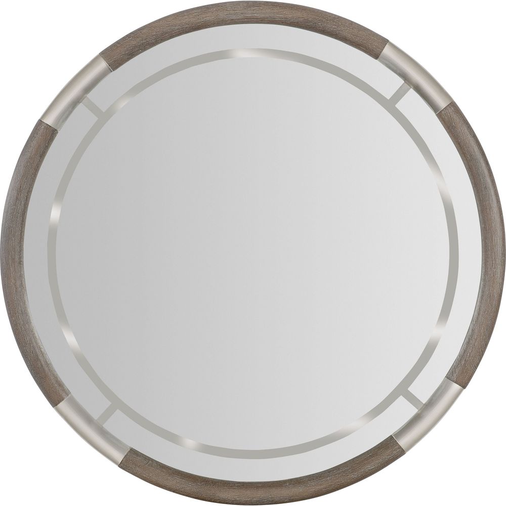 Wall Mirrors Modern Mood Round Mirror - Dark Wood