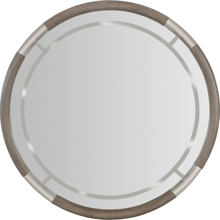 Wall Mirrors Modern Mood Round Mirror - Dark Wood