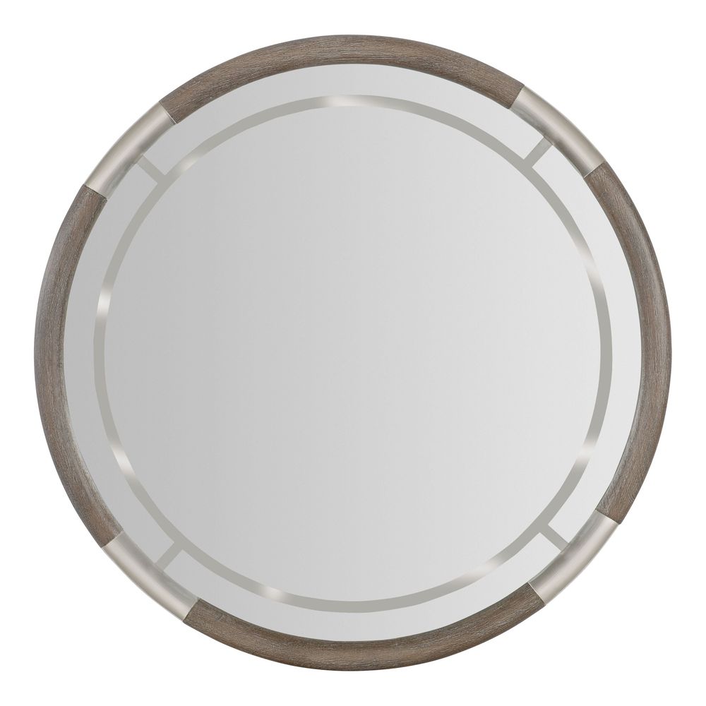 Wall Mirrors Pulse Round Mirror - Dark Wood