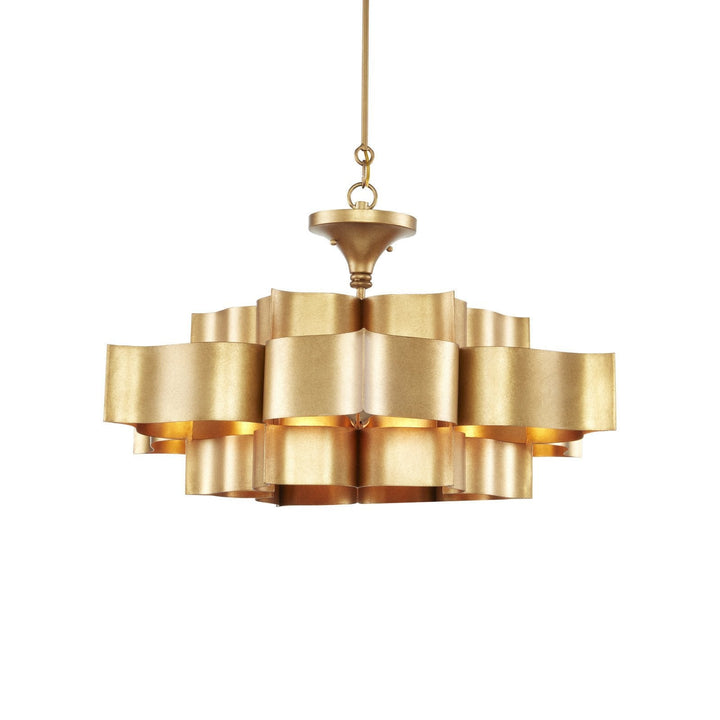 Grand Lotus Large Gold Chandelier