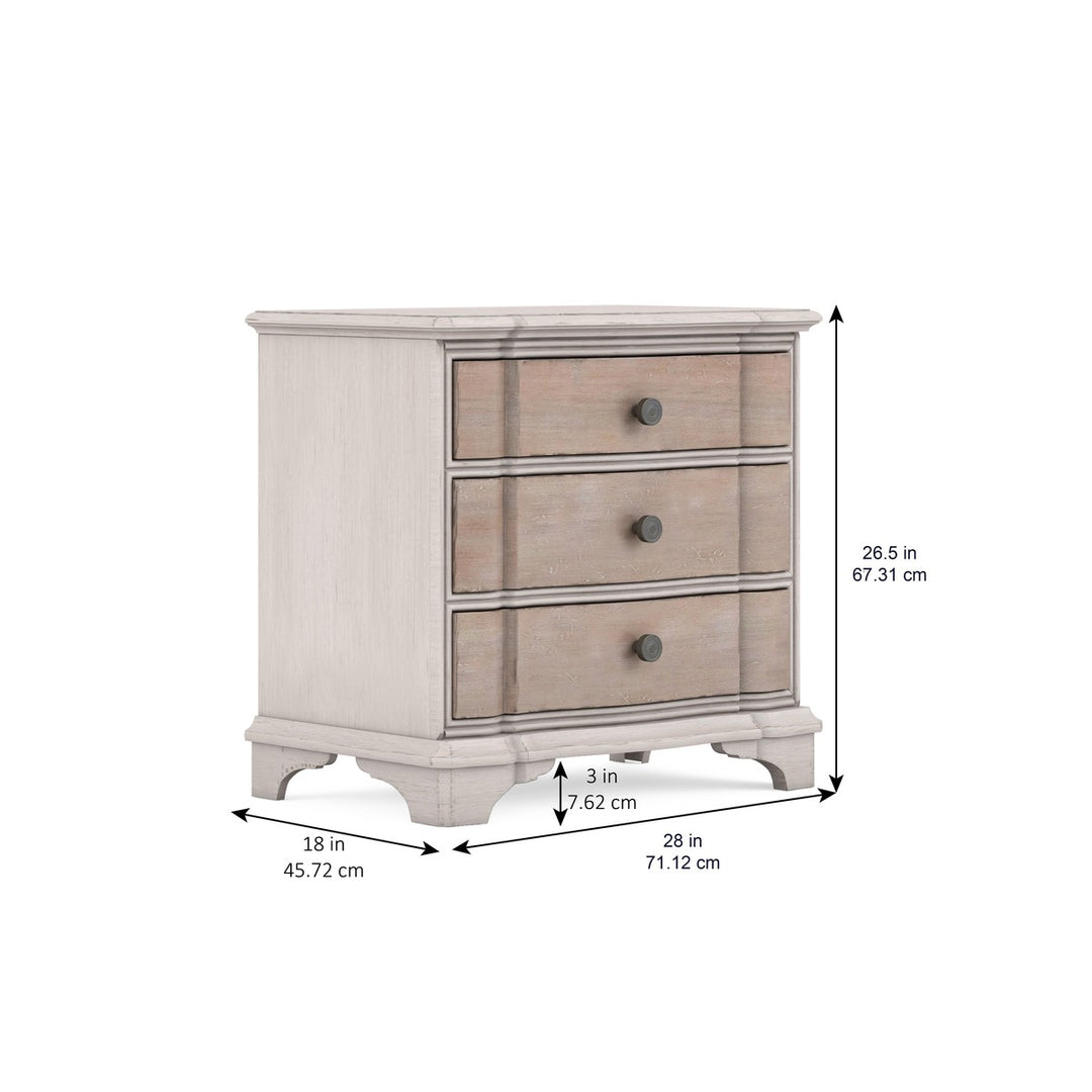 Alcove Nightstand - Brown, White