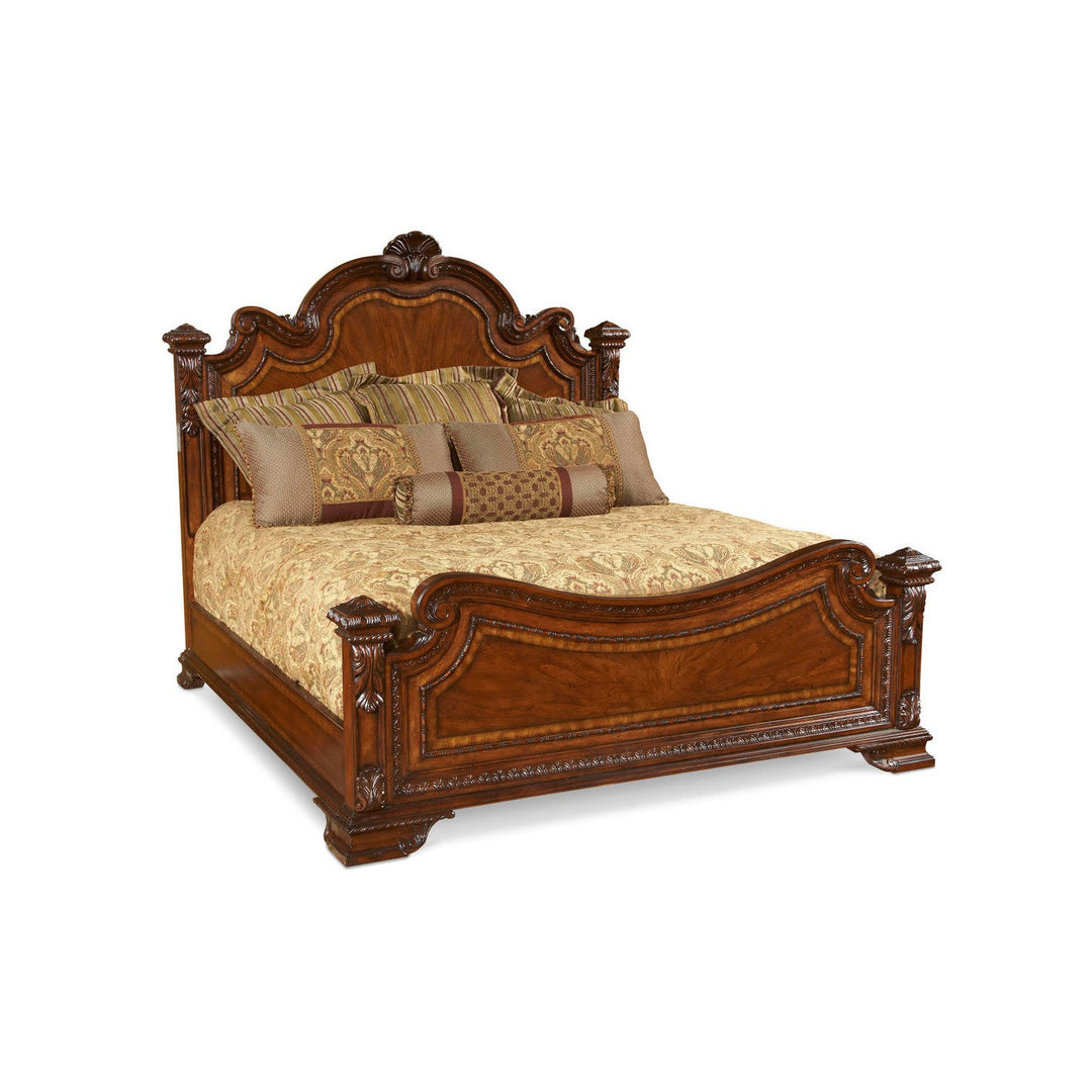 Old World Eastern King Estate Bed - Brown