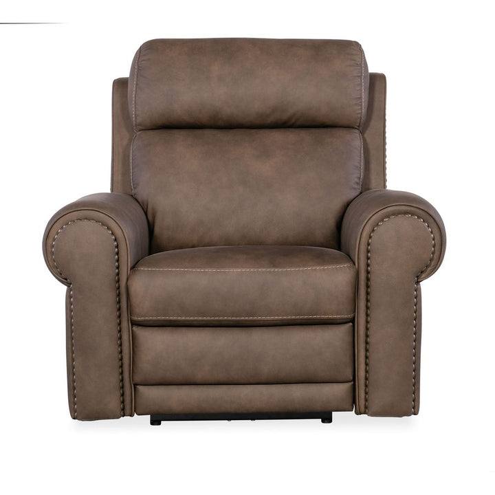 Lounge Chairs: Recliners Summit Power Recliner with Power Headrest & Lumbar - Dark Brown