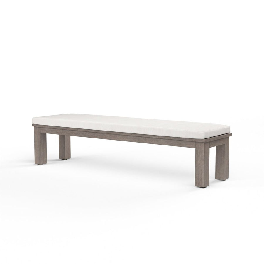 Outdoor Benches Laguna Dining Bench in Canvas Flax, No Welt