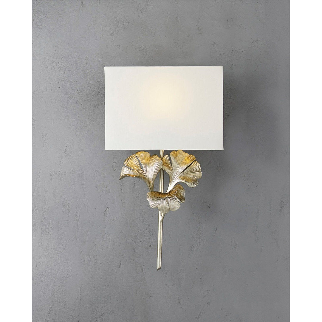 Gingko Silver Wall Sconce