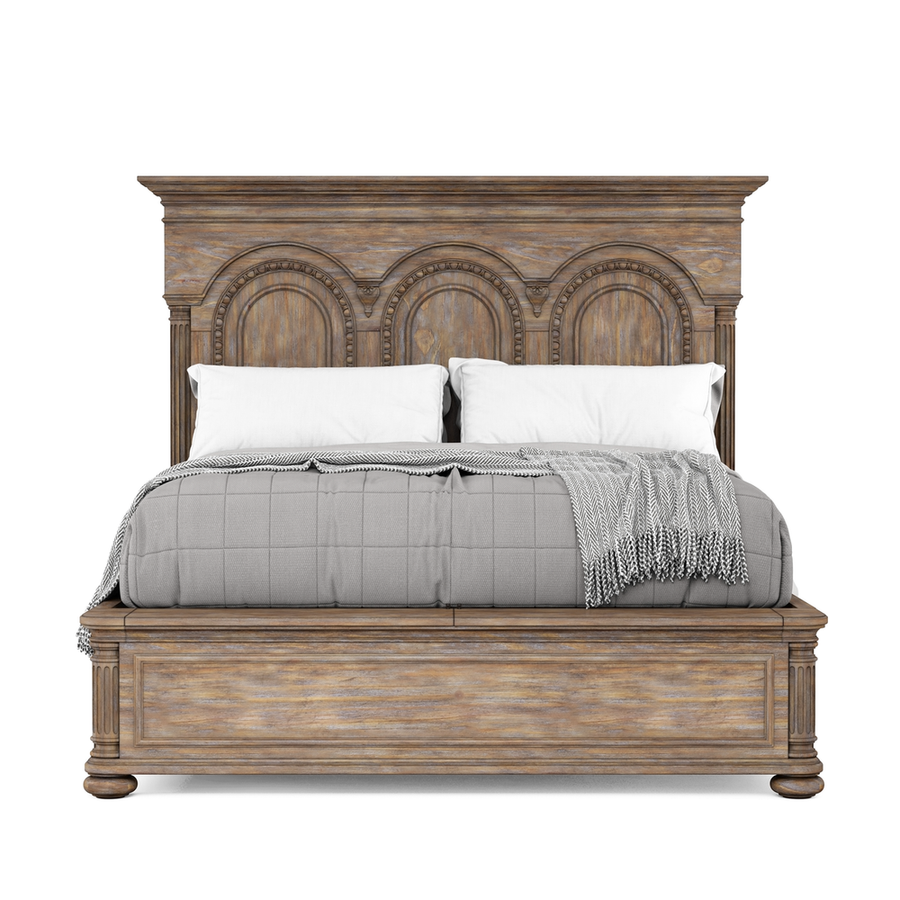 Beds Architrave King Panel Bed - Brown