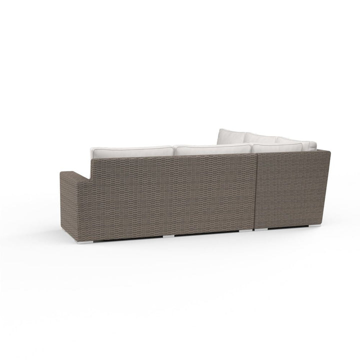 Outdoor Sofas and Sectionals Coronado Sectional in Canvas Flax w/ Self Welt