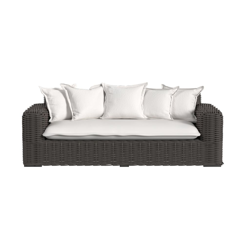 Outdoor Sofas and Sectionals Cabo Loveseat in Soothe Pearl w/ Flange Welt