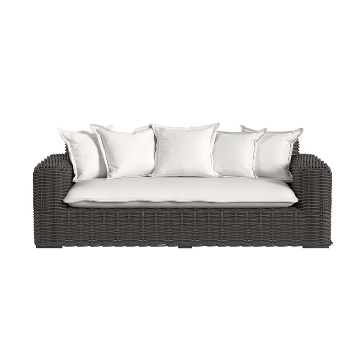Outdoor Sofas and Sectionals Cabo Loveseat in Soothe Pearl w/ Flange Welt