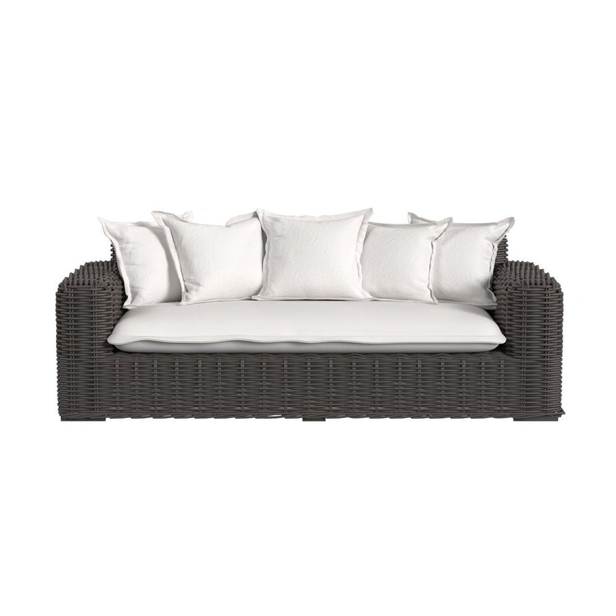 Outdoor Sofas and Sectionals Cabo Loveseat in Soothe Pearl w/ Flange Welt