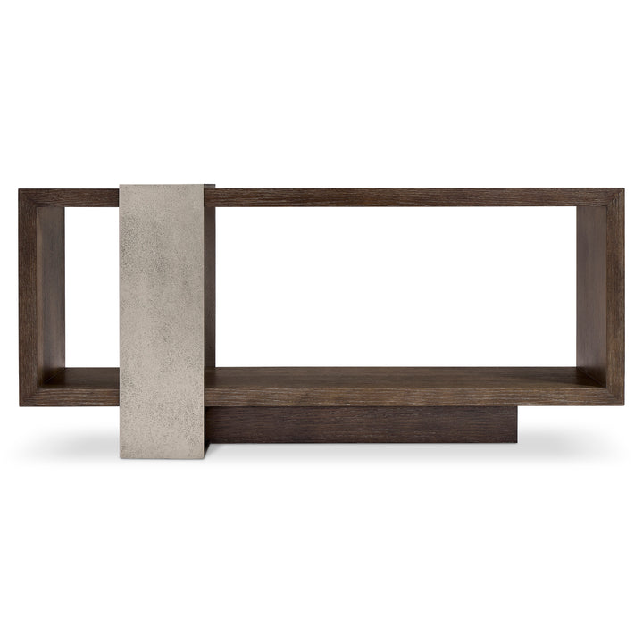 Linea Console Table in Cerused Charcoal Finish