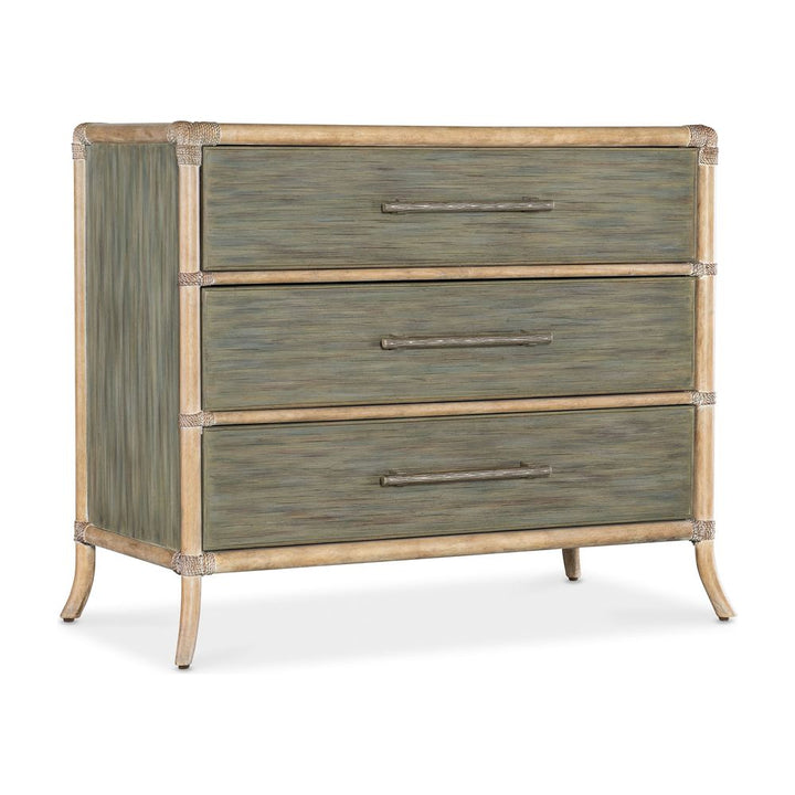 Dressers & Chests Solace Pole Rattan Chest - Greens