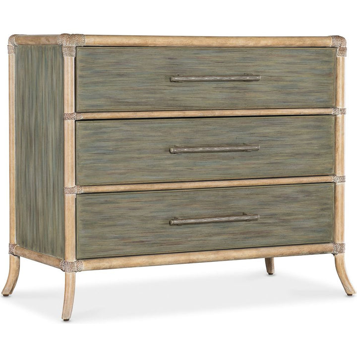 Dressers & Chests Retreat Pole Rattan Chest - Greens
