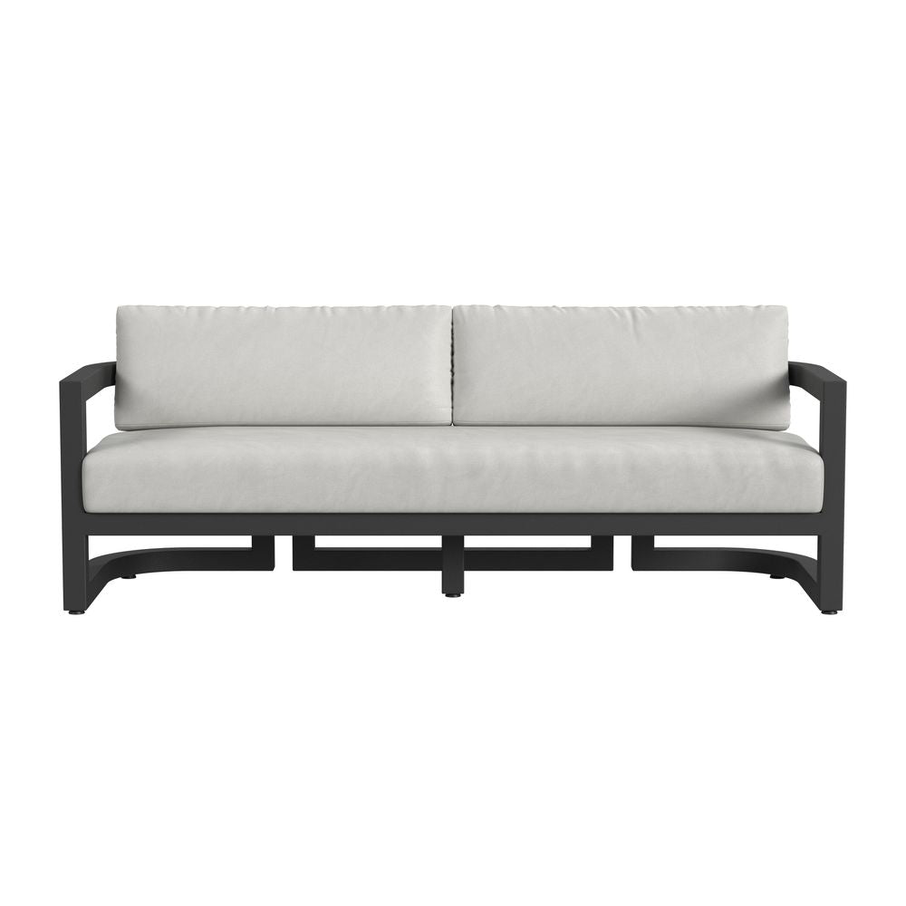Outdoor Sofas and Sectionals Malibu Sofa in Cast Silver, No Welt
