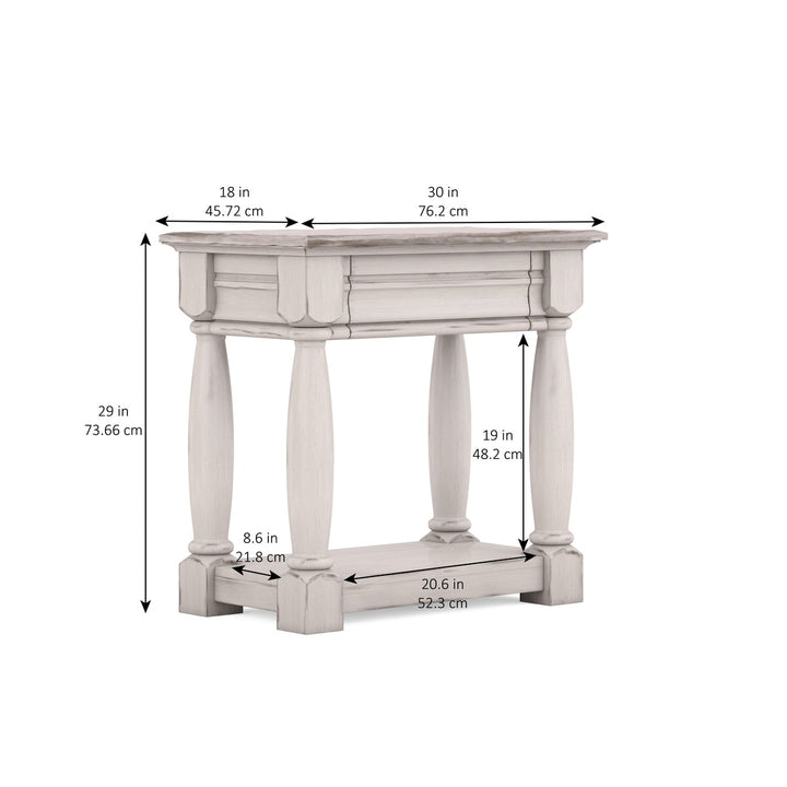 Alcove Night Table - White